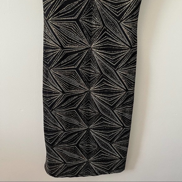 Cloth & People NWT Art Deco New Year’s Eve Black Gold Party Dress sz Small - Picture 3 of 12